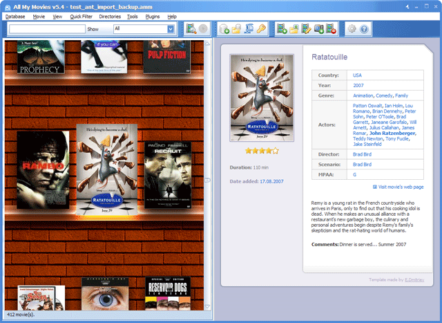 All My Movies virtual shelf